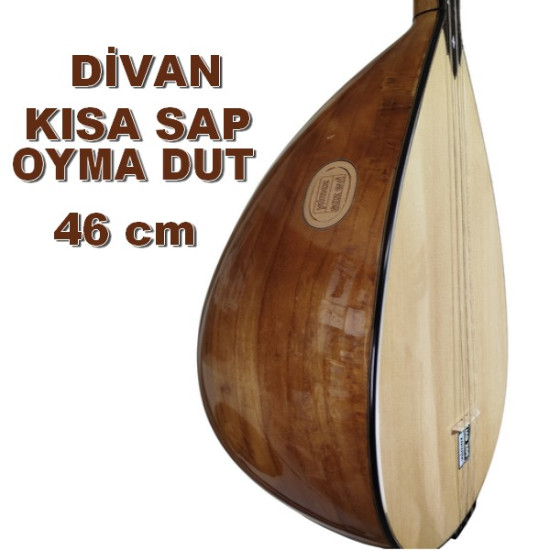 DİVAN BAĞLAMA OYMA DUT KISA SAP 46 cm